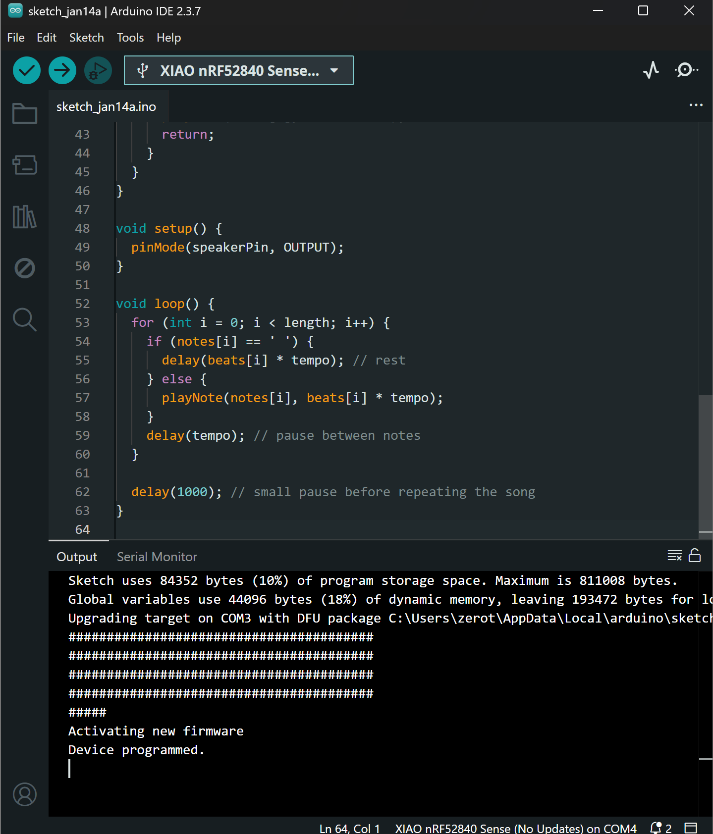 Script Buzzer Lab 1 - Arduino Setup